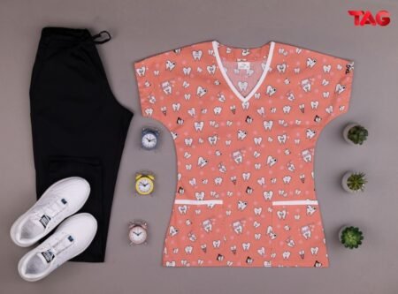 TAG medicinsko odijelo - " Salmon Teeth Fiesta"