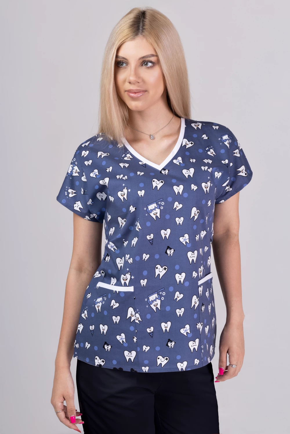 " Gray Teeth Fiesta " premium Cotton Stretch ™ bluza s ilustracijom