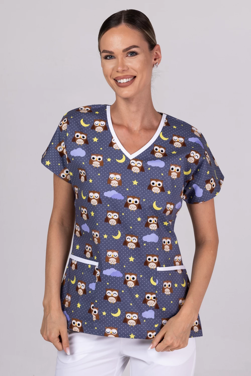 " Mali Sovići " premium Cotton Stretch ™ bluza s ilustracijom