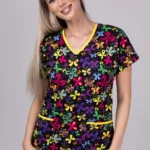 " Leptirovi cvijetići " premium Cotton Stretch ™ bluza