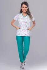 " White Heartbeat " premium Cotton Stretch ™ bluza - Slika 3