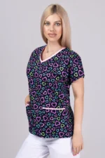 " Blue Heartbeat " premium Cotton Stretch ™ bluza