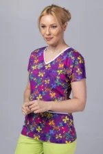 " Leptirovi cvijetići " premium Cotton Stretch ™ bluza - Slika 7