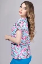 " Tropski leptirići " premium Cotton Stretch ™ bluza - Slika 5